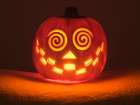 USA-Washington State Smiling Jack O Lantern face on Pumpkin at Halloween Art Print